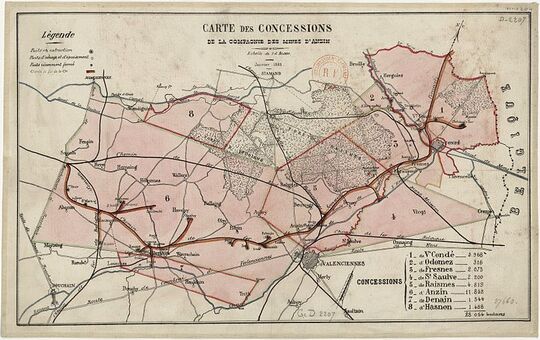 Les concessions de la Compagnie d'Anzin